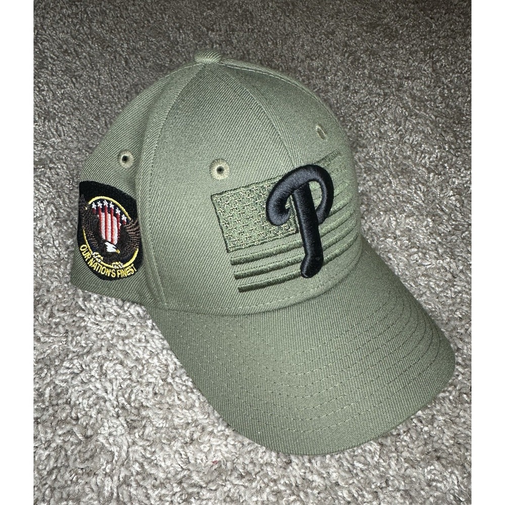 New Era Philadelphia Phillies USA Flag Green Adjustable Baseball Cap Youth